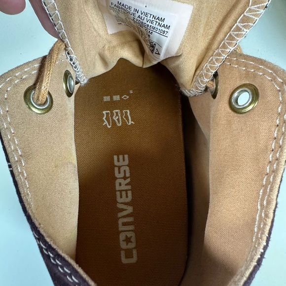 Converse Chuck Taylor Lux Mid Wedge Sneakers Sz 8 deep purple - Picture 6 of 7